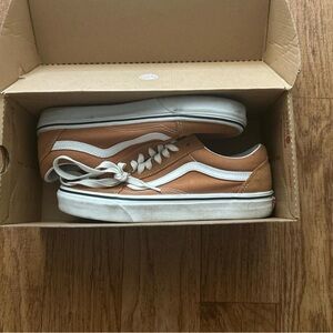 Vans Tan and White Women's Sneakers